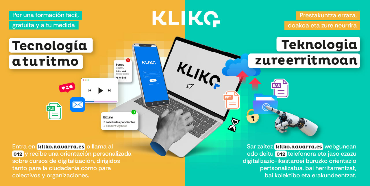 Klikoko bannerra, doako prestakuntza digitalari buruzkoa.
